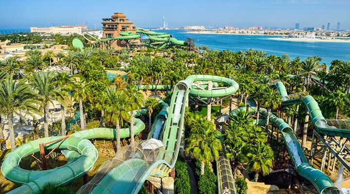 پارک آبی آکواونچور در دبی یکی از بهترین پارک های آبی دنیا