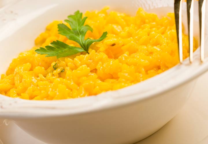 ۱۰ نوع غذای اروپایی با برنج - Risotto alla milanese یا ریزوتو زعفرانی شهر میلان از غذاهای معروف این شهر و کشور ایتالیا است.