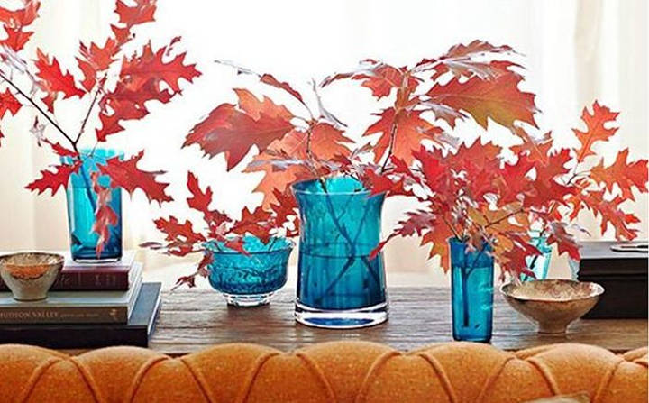دکوراسیون پاییزی خانه با استفاده از تضاد رنگ‌های سرد و گرم