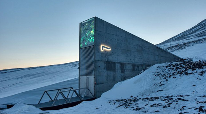 عجیب ترین سازه های معماری دنیا - خزانه جهانی بذر سوالبارد، نروژ
