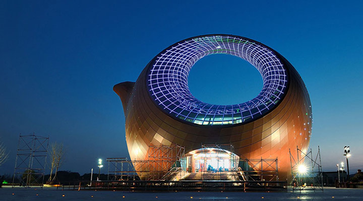 عجیب ترین سازه های معماری دنیا - نمایشگاه Wuxi Wanda در مرکز فرهنگی و گردشگری شهر ووشی چین